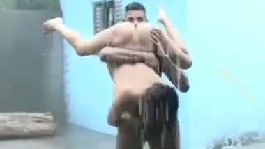 Naughty Indian Standing 69 In The Rain