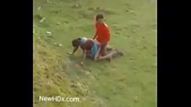 Outdoor doggy sex of a hot village prostitute