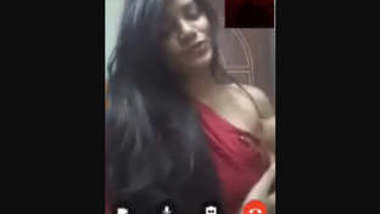 Beautiful girl showing boobs nd pussy on messenger video call
