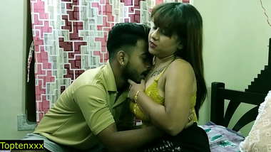 Indian teen boy fucking hot beautiful model at home! Real indian model sex