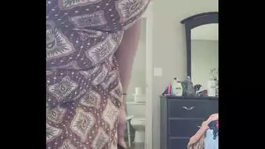 Indian aunty vacuuming