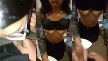 South Indian girl?s Indian blowjob from the public bathroom