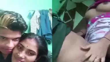 Bengali girl pumping breasts and rubbing fat pussy lips