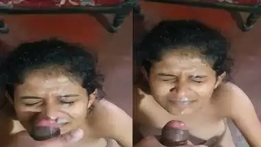 Girlfriend facial cum receiving from horny boyfriend